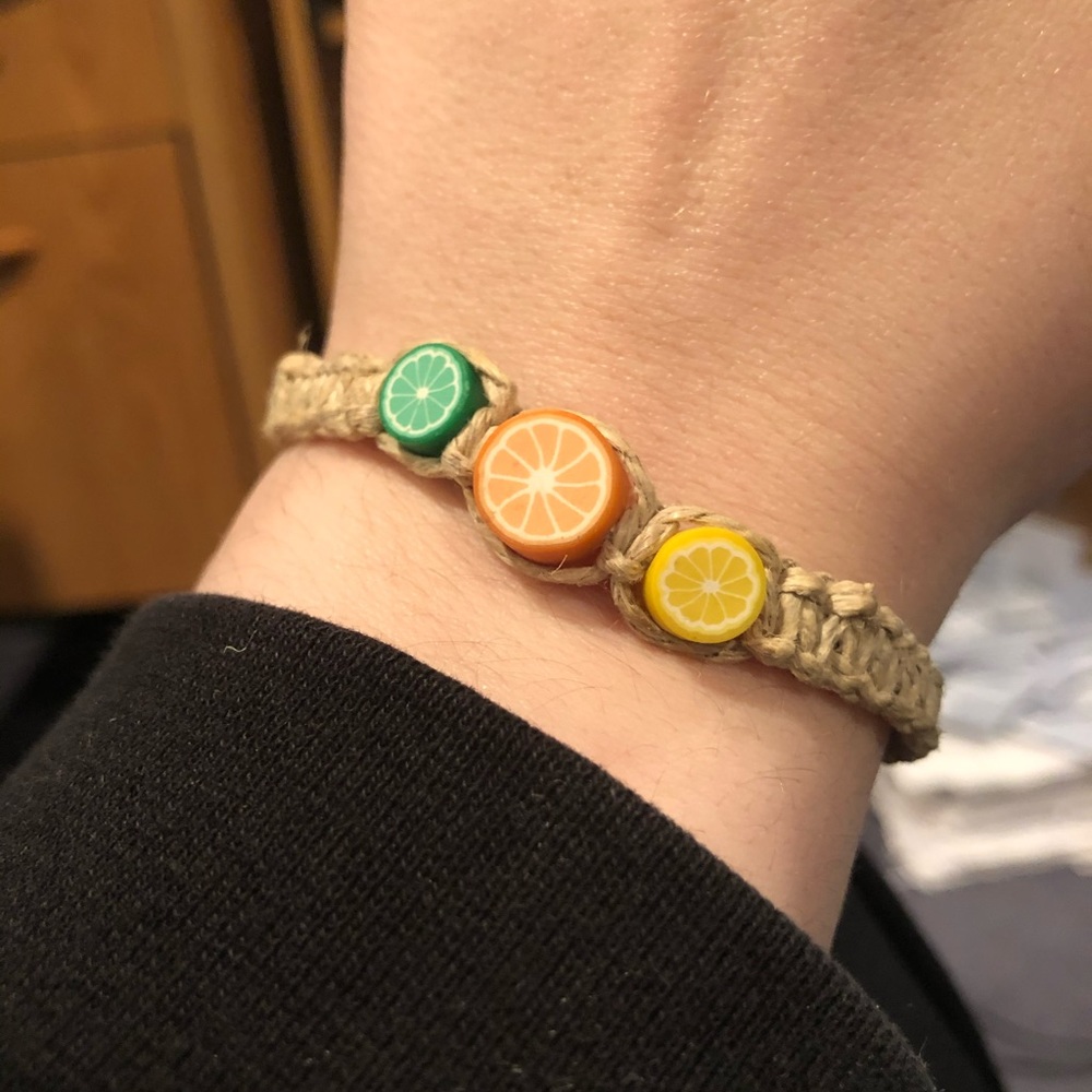 Citrus Fruit Hemp Bracelet